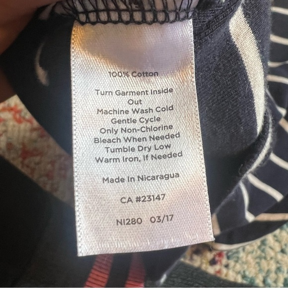 AUTHENTIC TALBOTS TEE- STRIPE womens size SP - Picture 5 of 6